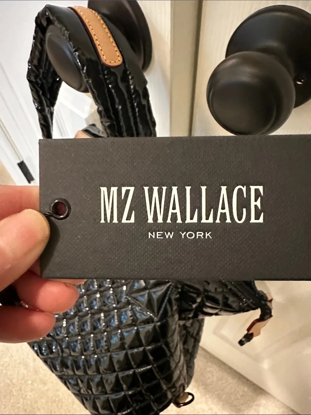 MZ Wallace Medium Sutton Black Lacquer NWT